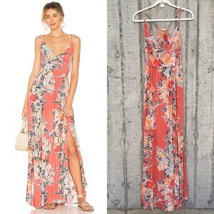 Intimately Free People Maxi Dress Floral Boho-Chic Resortwear Euro Summer Sz M